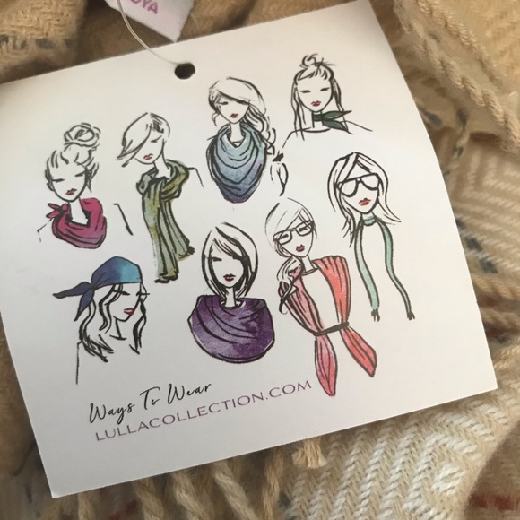 NWT Soft Tan Pashmina Scarf by Lulla Collection - Picture 4 of 4